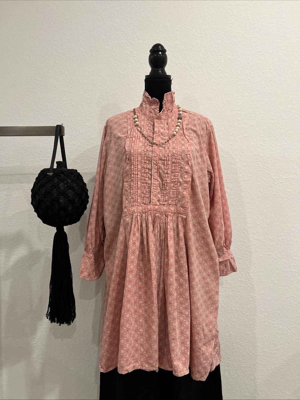 Magnolia Pearl Dusty Pink Pintuck Boho Blouse